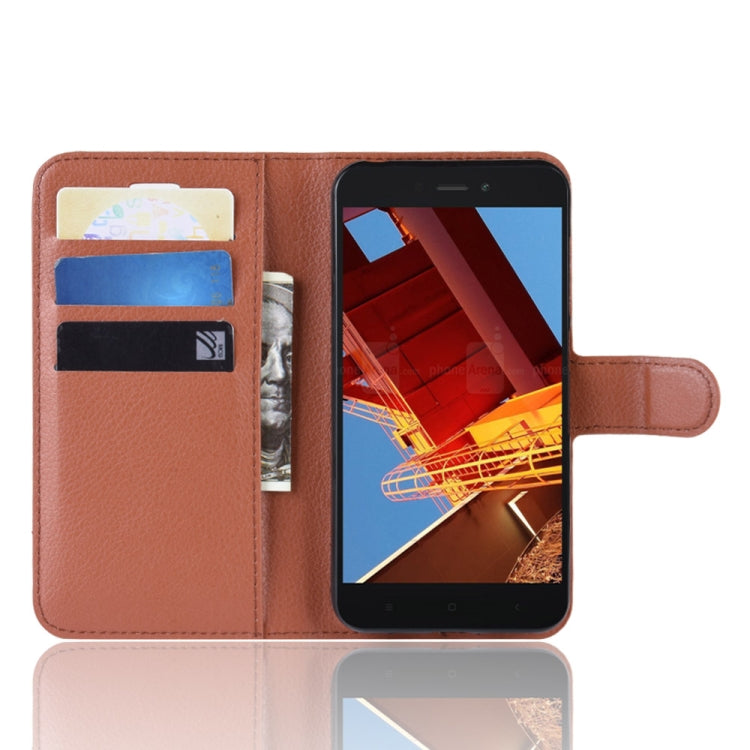 Litchi Texture Horizontal Flip Leather Case for Xiaomi Redmi Go, with Wallet & Holder & Card Slots