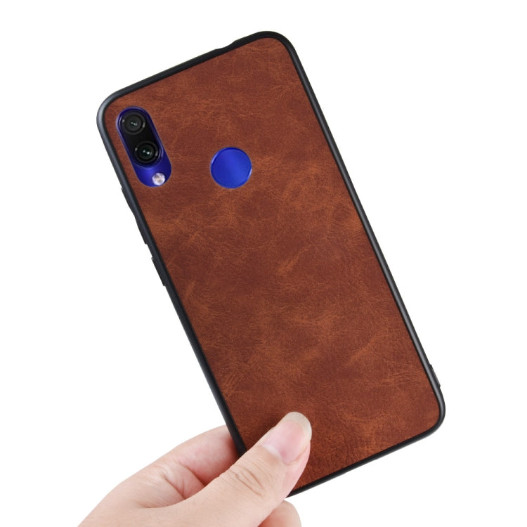Shockproof Sheep Skin PC + PU + TPU Case for Xiaomi Redmi 7 (Brown)