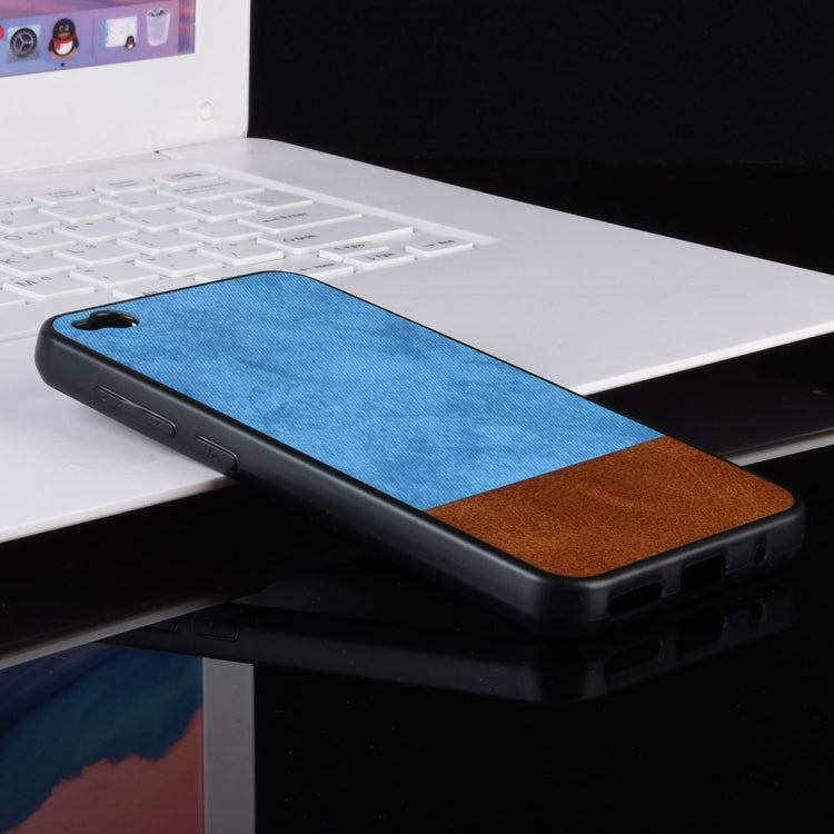 Shockproof Color Matching Denim PC + PU + TPU Case for Xiaomi Redmi Go