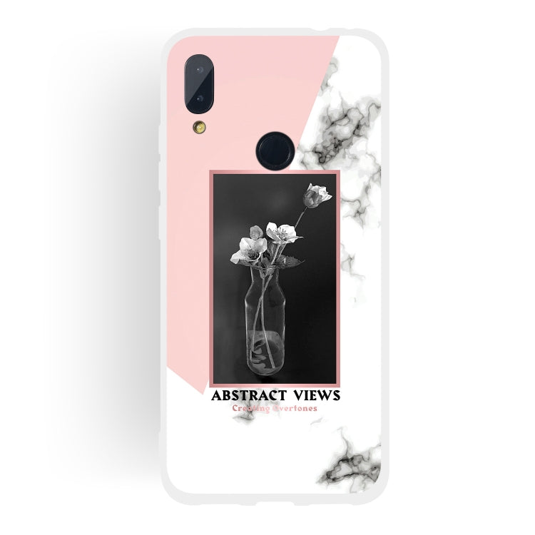 Vase Pattern Matte Semi-transparent TPU Marble Phone Case for Xiaomi Redmi Note 7