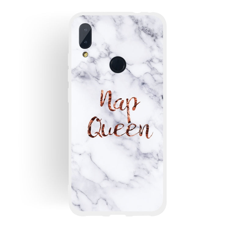 Queen Frosted Matte Semi-transparent TPU Marble Phone Case for Xiaomi Redmi Note 7