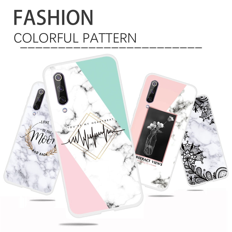 Moon Text Semi-transparent TPU Marble Phone Case for Xiaomi Mi 9 SE