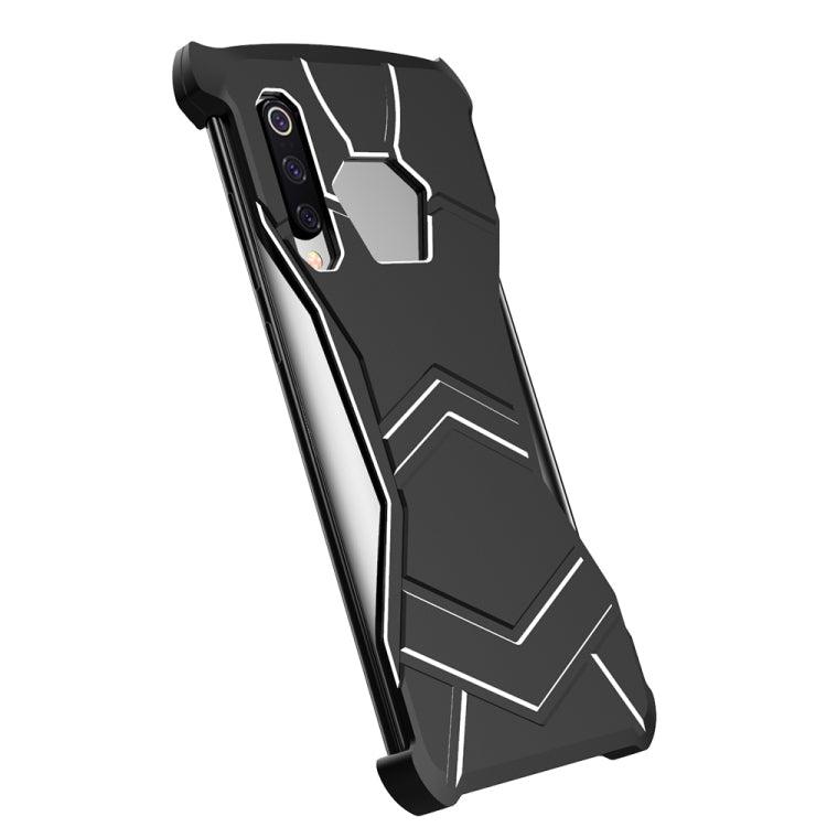 R-JUST Magnet Adsorption Metal Polished Texture Phone Case for Xiaomi Mi 9(Black)