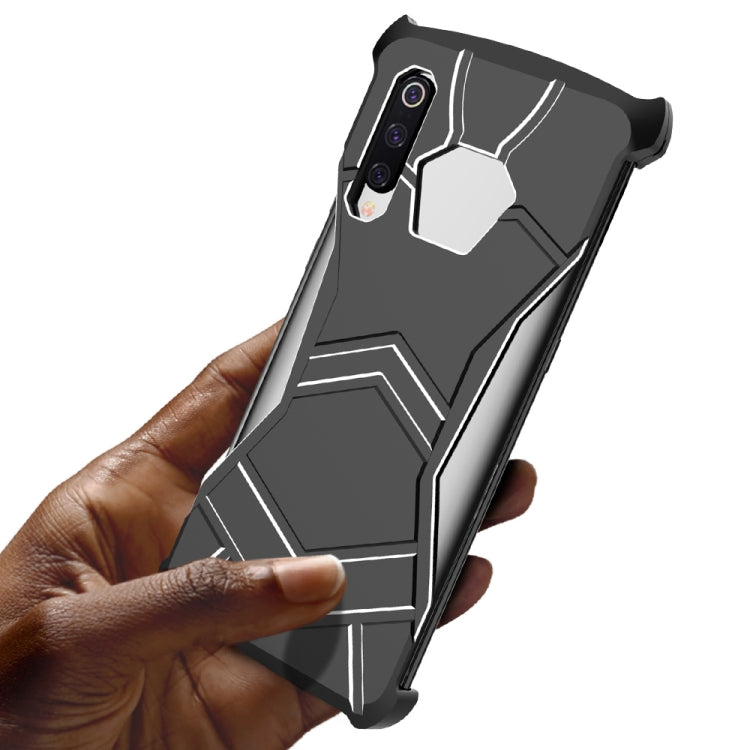 R-JUST Magnet Adsorption Metal Polished Texture Phone Case for Xiaomi Mi 9(Black)
