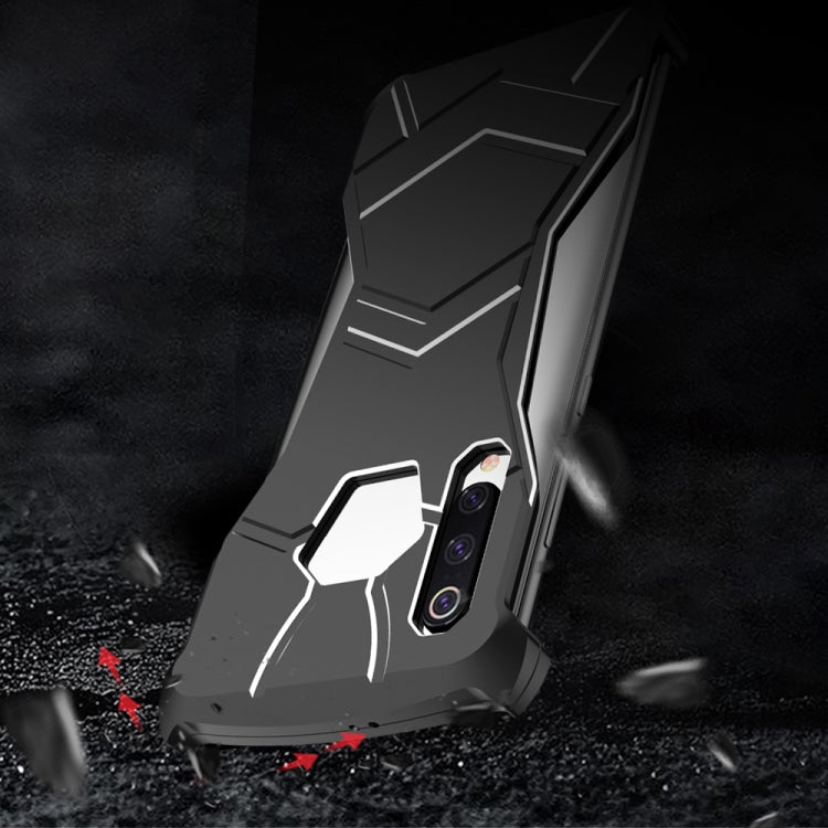 R-JUST Magnet Adsorption Metal Polished Texture Phone Case for Xiaomi Mi 9(Black)