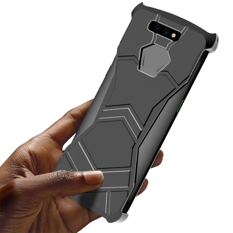 R-JUST Magnet Adsorption Metal Polished Texture Phone Case for Xiaomi Black Shark (Black)