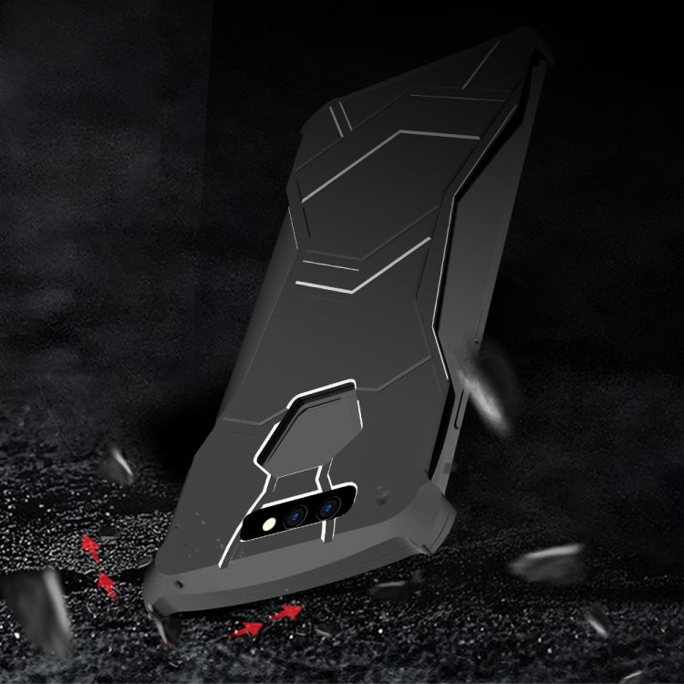 R-JUST Magnet Adsorption Metal Polished Texture Phone Case for Xiaomi Black Shark (Black)