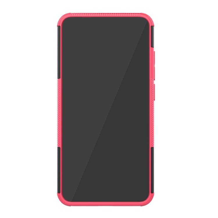 Shockproof PC + TPU Tire Pattern Case for Xiaomi Mi 8 Lite, with Holder