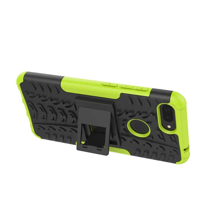 Shockproof PC + TPU Tire Pattern Case for Xiaomi Mi 8 Lite, with Holder