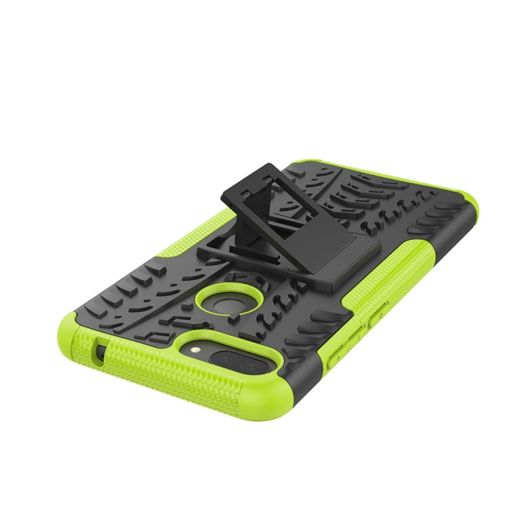 Shockproof PC + TPU Tire Pattern Case for Xiaomi Mi 8 Lite, with Holder