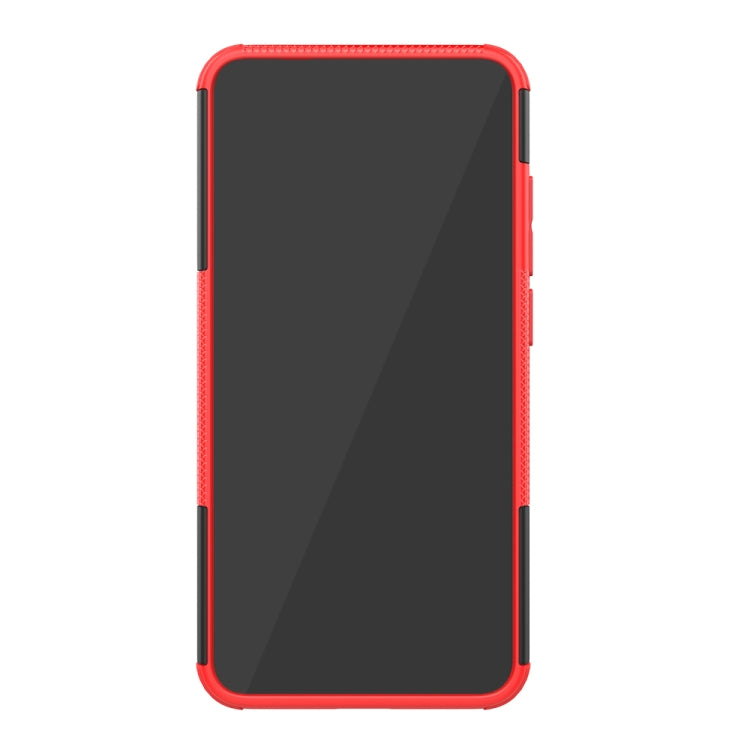 Shockproof PC + TPU Tire Pattern Case for Xiaomi Mi 8 Lite, with Holder