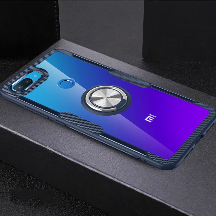 Scratchproof TPU + Acrylic Ring Bracket Protective Case for Xiaomi Mi 8 Lite