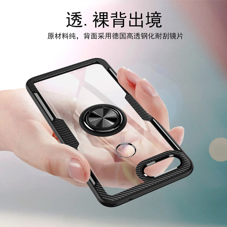 Scratchproof TPU + Acrylic Ring Bracket Protective Case for Xiaomi Mi 8 Lite