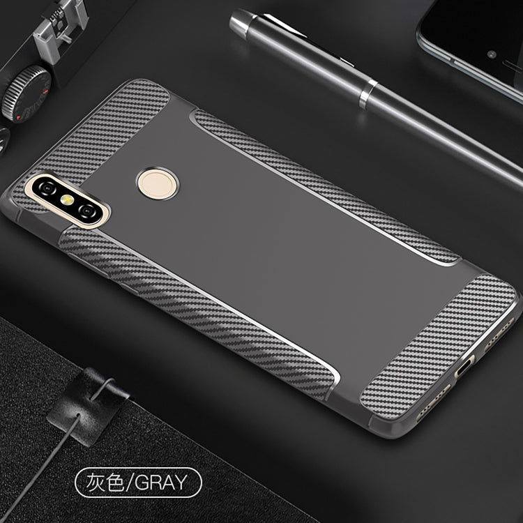 Carbon Fiber Anti-slip TPU Protective Case for Xiaomi Redmi Note 7