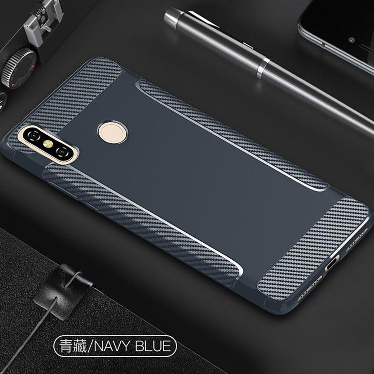 Carbon Fiber Anti-slip TPU Protective Case for Xiaomi Redmi Note 7