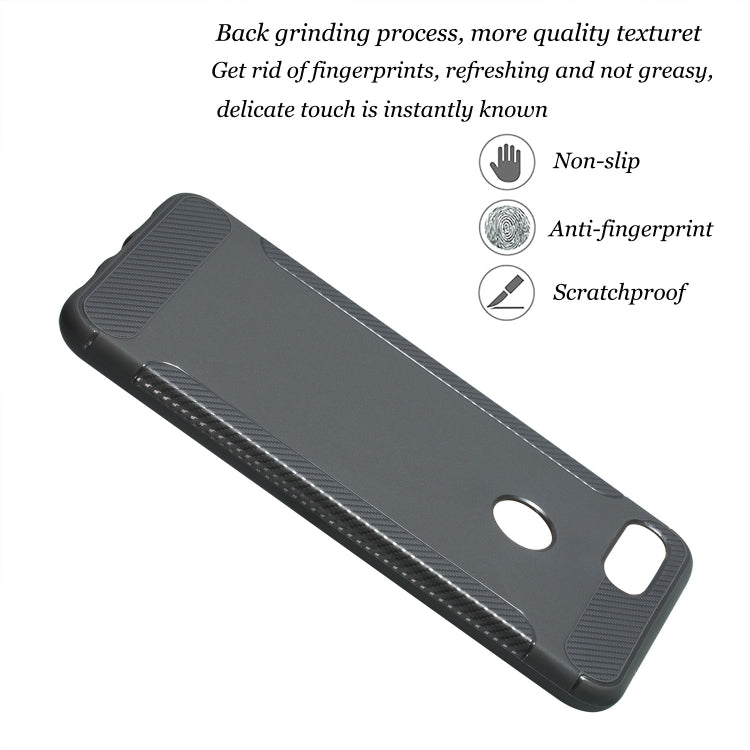 Carbon Fiber Anti-slip TPU Protective Case for Xiaomi Mi 8 Lite