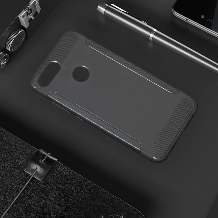 Carbon Fiber Anti-slip TPU Protective Case for Xiaomi Mi 8 Lite