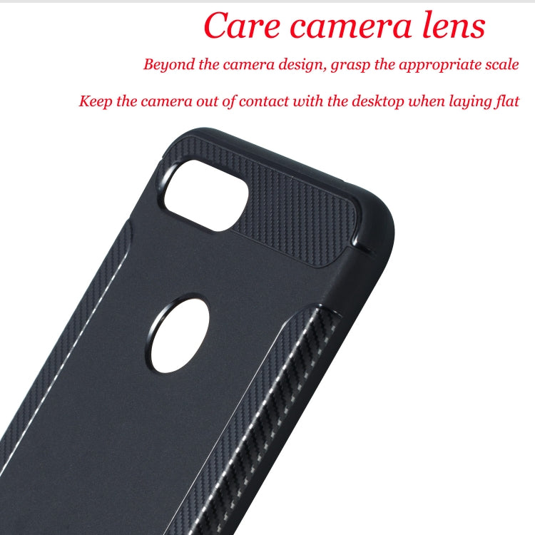 Carbon Fiber Anti-slip TPU Protective Case for Xiaomi Mi 8 Lite