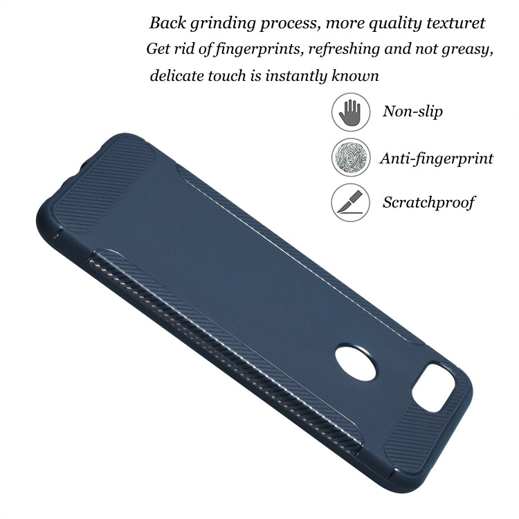 Carbon Fiber Anti-slip TPU Protective Case for Xiaomi Mi 8 Lite