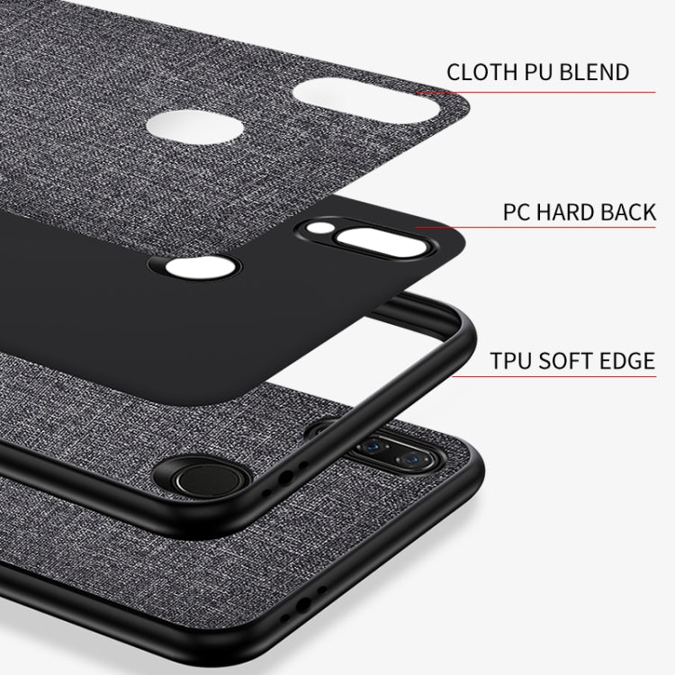 Shockproof Cloth Texture PC+ TPU Protective Case for Xiaomi Redmi Note 7