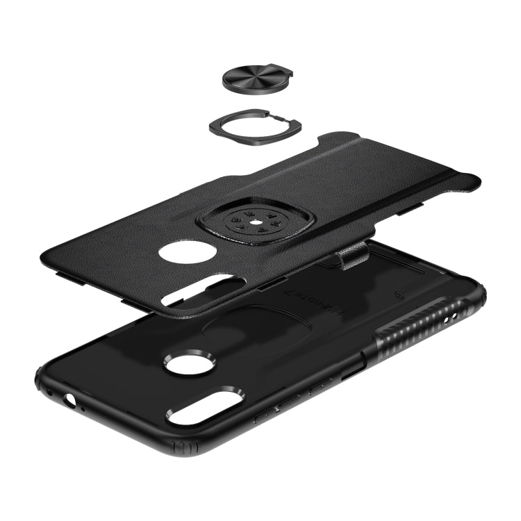 Shockproof Car Magnetic Case with 360 Degree Gold Armor Ring for Xiaomi Redmi Note7