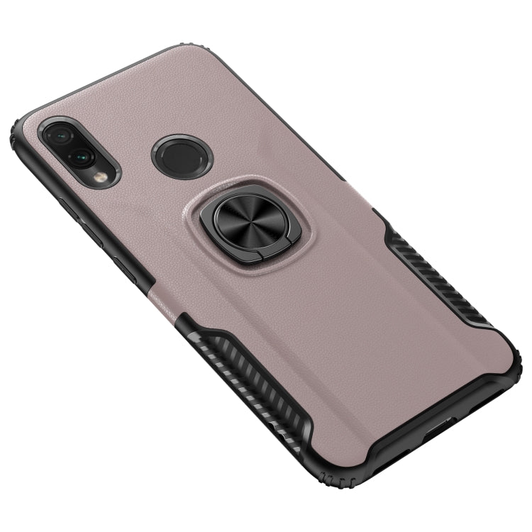 Shockproof Car Magnetic Case with 360 Degree Gold Armor Ring for Xiaomi Redmi Note7