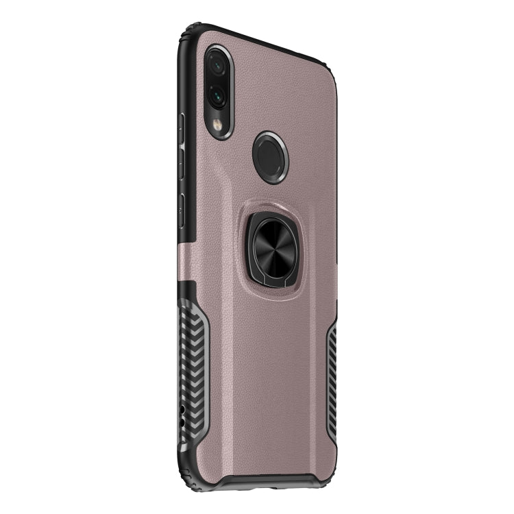 Shockproof Car Magnetic Case with 360 Degree Gold Armor Ring for Xiaomi Redmi Note7