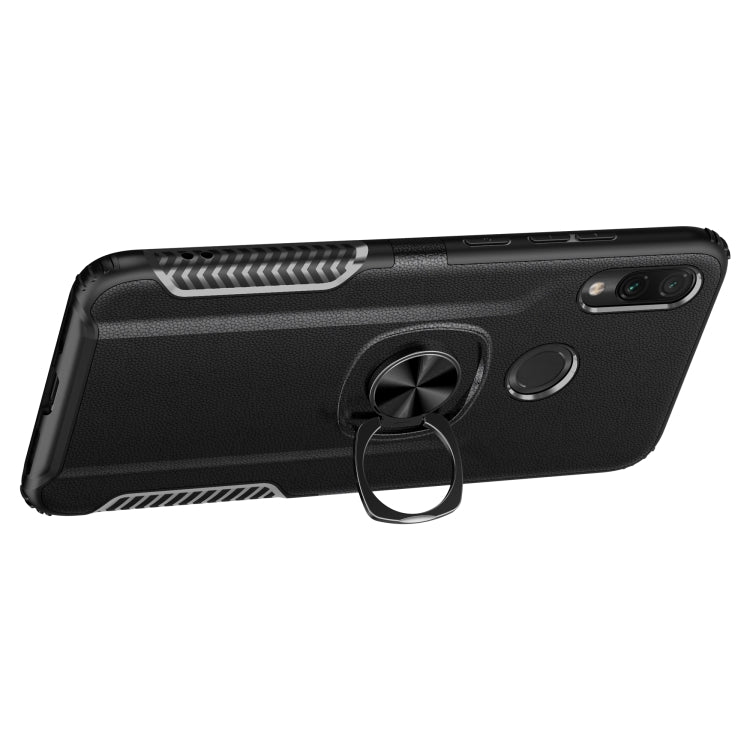 Shockproof Car Magnetic Case with 360 Degree Gold Armor Ring for Xiaomi Redmi Note7