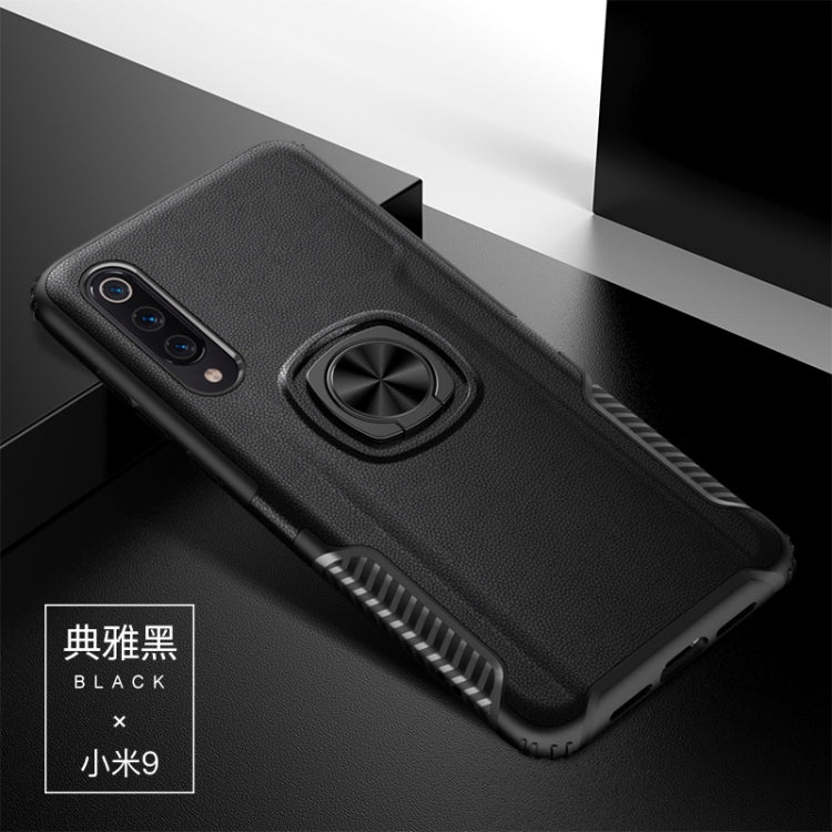 Shockproof Car Magnetic Case with 360 Degree Gold Armor Ring for Xiaomi Mi 9
