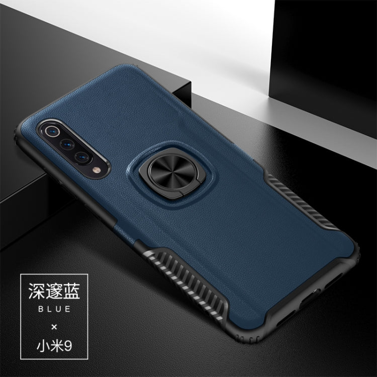 Shockproof Car Magnetic Case with 360 Degree Gold Armor Ring for Xiaomi Mi 9