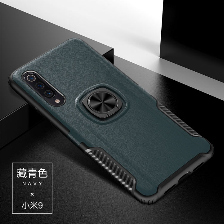 Shockproof Car Magnetic Case with 360 Degree Gold Armor Ring for Xiaomi Mi 9