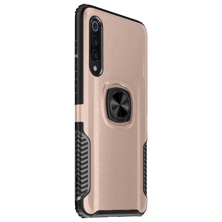 Shockproof Car Magnetic Case with 360 Degree Gold Armor Ring for Xiaomi Mi 9