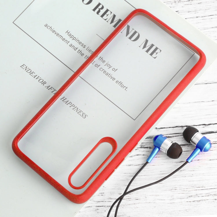 Shockproof Pure Color Border Acrylic + TPU Protective Case for Xiaomi Mi 9(Red)