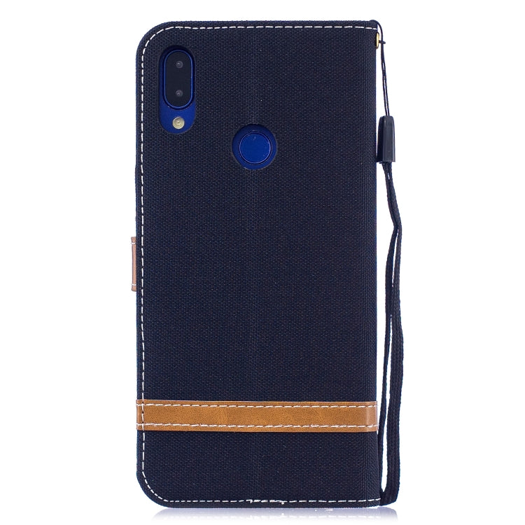 Color Matching Denim Texture Leather Case for Xiaomi Redmi Note 7, with Holder & Card Slots & Wallet & Lanyard