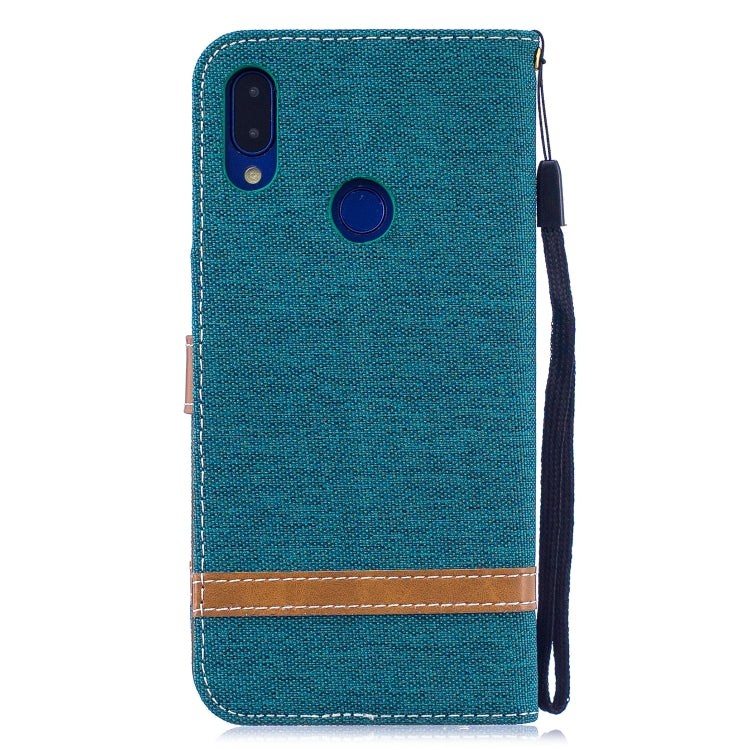 Color Matching Denim Texture Leather Case for Xiaomi Redmi Note 7, with Holder & Card Slots & Wallet & Lanyard