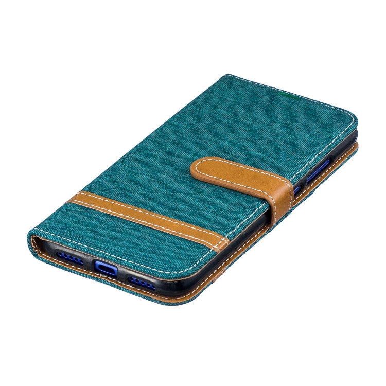 Color Matching Denim Texture Leather Case for Xiaomi Redmi Note 7, with Holder & Card Slots & Wallet & Lanyard