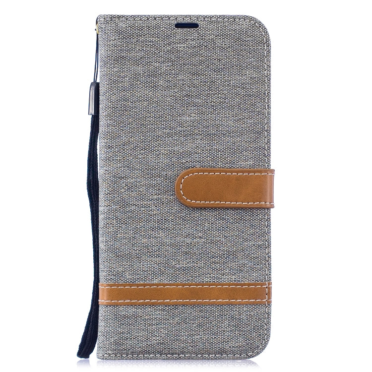 Color Matching Denim Texture Leather Case for Xiaomi Redmi Note 7, with Holder & Card Slots & Wallet & Lanyard