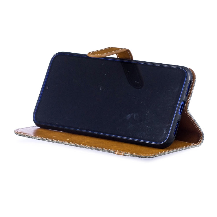 Color Matching Denim Texture Leather Case for Xiaomi Redmi Note 7, with Holder & Card Slots & Wallet & Lanyard