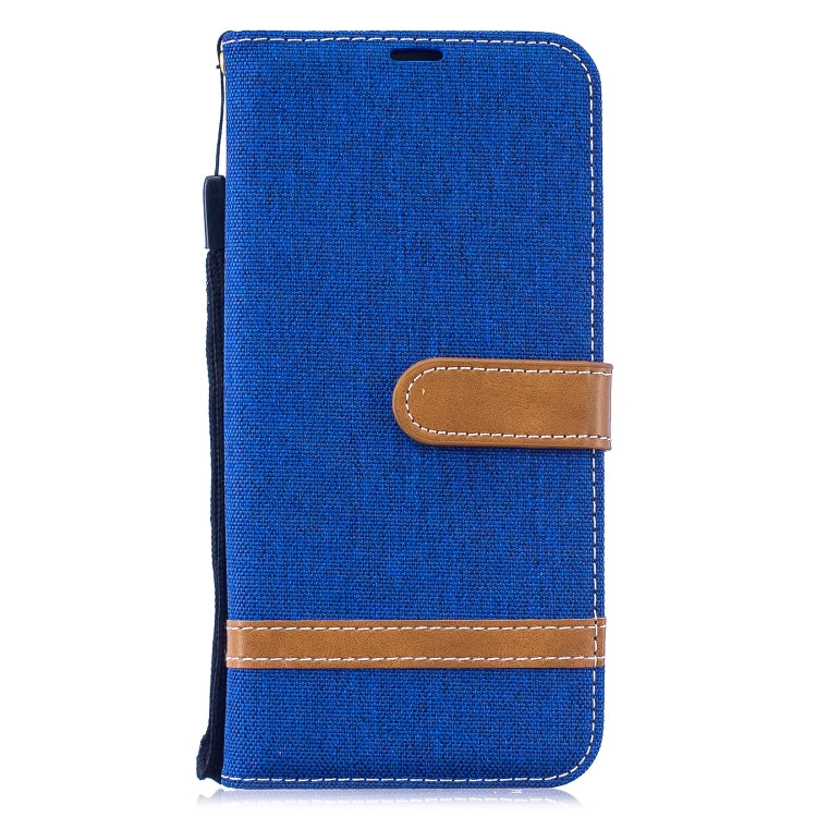 Color Matching Denim Texture Leather Case for Xiaomi Redmi Note 7, with Holder & Card Slots & Wallet & Lanyard