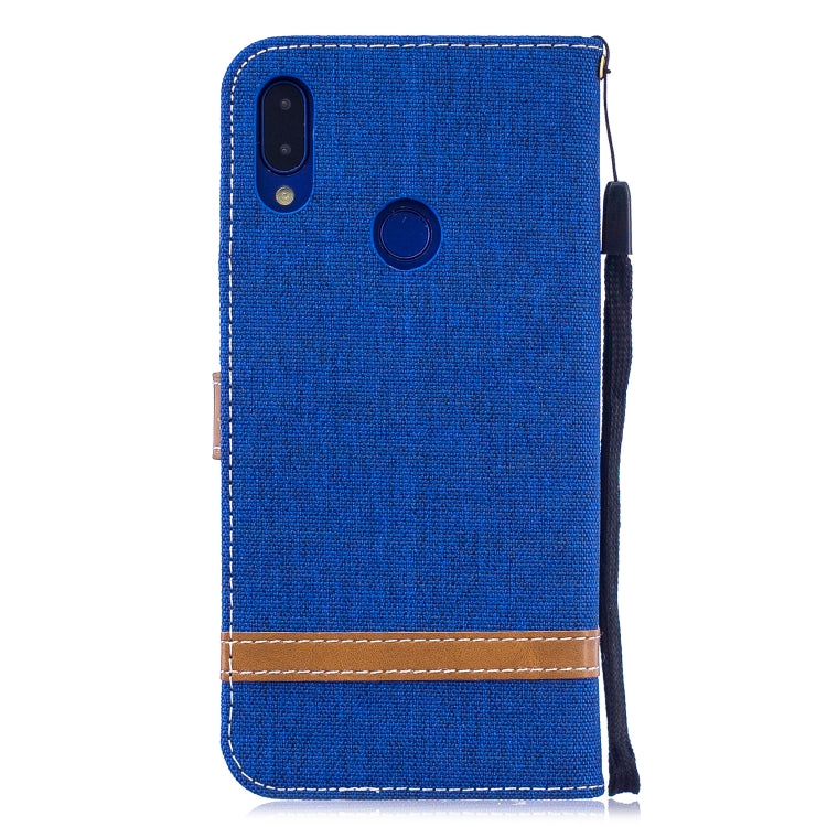 Color Matching Denim Texture Leather Case for Xiaomi Redmi Note 7, with Holder & Card Slots & Wallet & Lanyard
