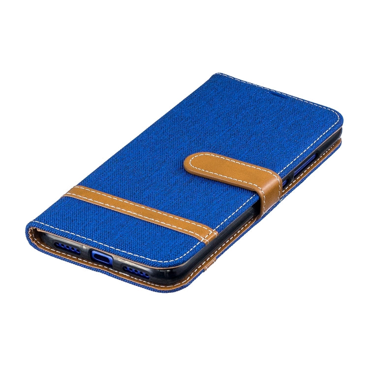 Color Matching Denim Texture Leather Case for Xiaomi Redmi Note 7, with Holder & Card Slots & Wallet & Lanyard