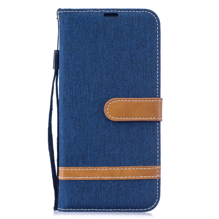 Color Matching Denim Texture Leather Case for Xiaomi Redmi Note 7, with Holder & Card Slots & Wallet & Lanyard