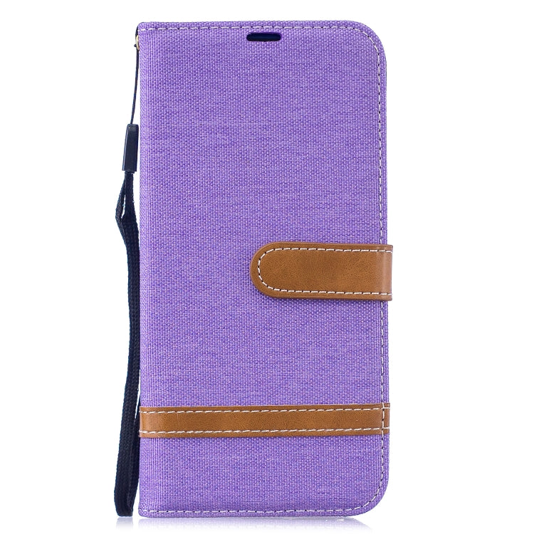 Color Matching Denim Texture Leather Case for Xiaomi Redmi Note 7, with Holder & Card Slots & Wallet & Lanyard