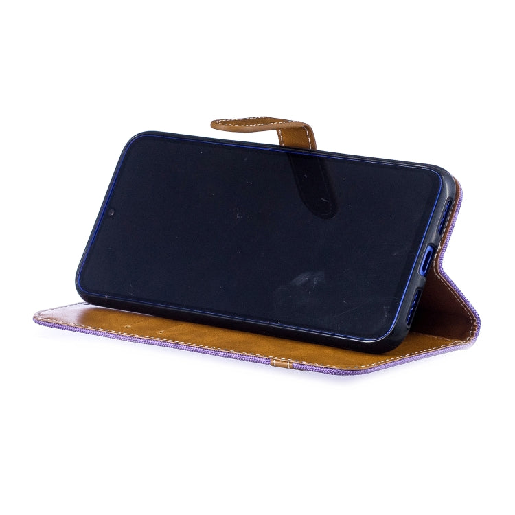 Color Matching Denim Texture Leather Case for Xiaomi Redmi Note 7, with Holder & Card Slots & Wallet & Lanyard