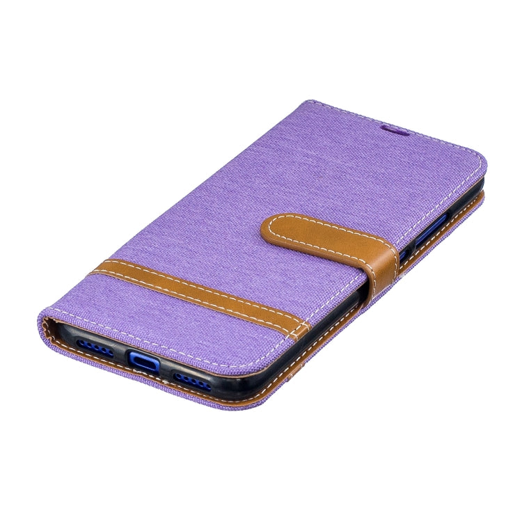 Color Matching Denim Texture Leather Case for Xiaomi Redmi Note 7, with Holder & Card Slots & Wallet & Lanyard