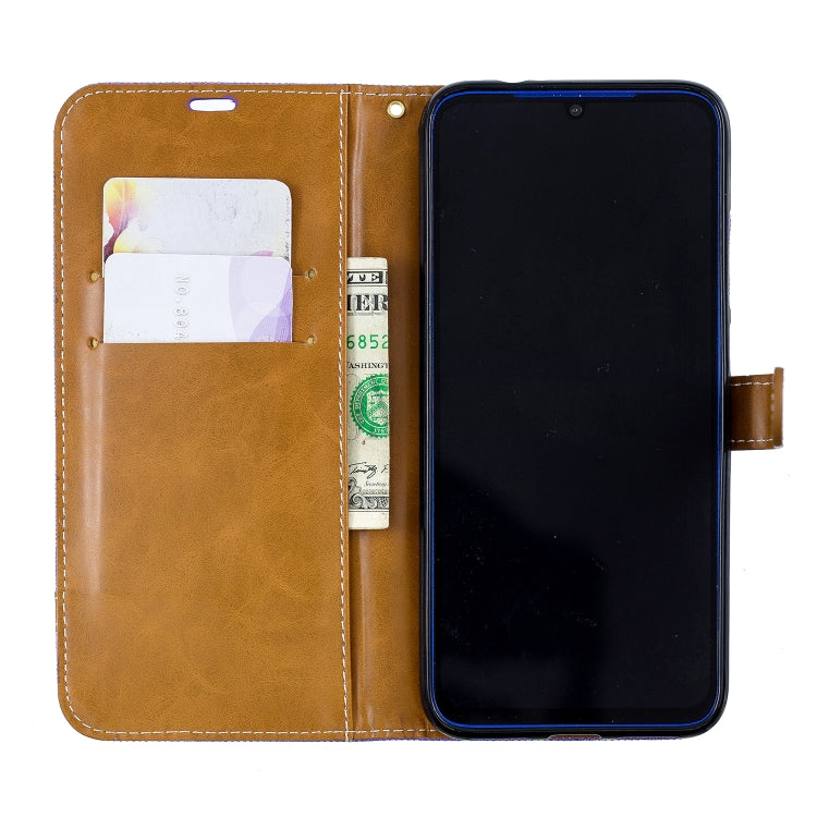 Color Matching Denim Texture Leather Case for Xiaomi Redmi Note 7, with Holder & Card Slots & Wallet & Lanyard