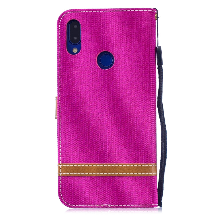 Color Matching Denim Texture Leather Case for Xiaomi Redmi Note 7, with Holder & Card Slots & Wallet & Lanyard