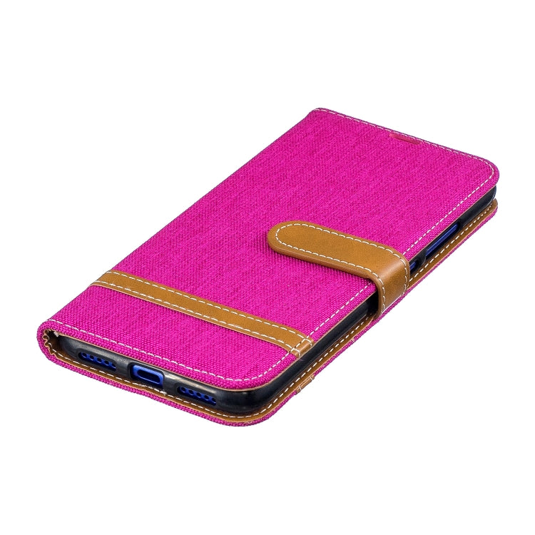 Color Matching Denim Texture Leather Case for Xiaomi Redmi Note 7, with Holder & Card Slots & Wallet & Lanyard
