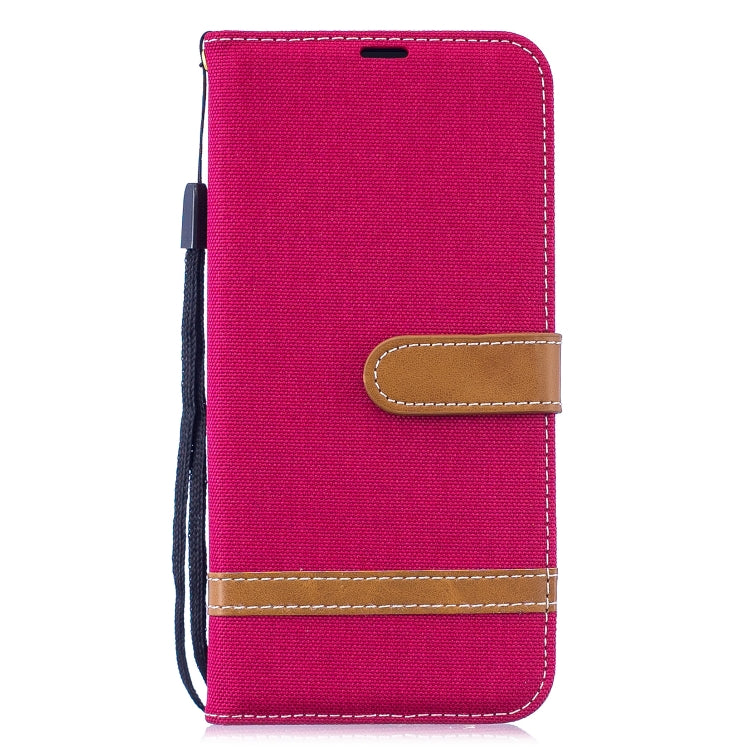 Color Matching Denim Texture Leather Case for Xiaomi Redmi Note 7, with Holder & Card Slots & Wallet & Lanyard
