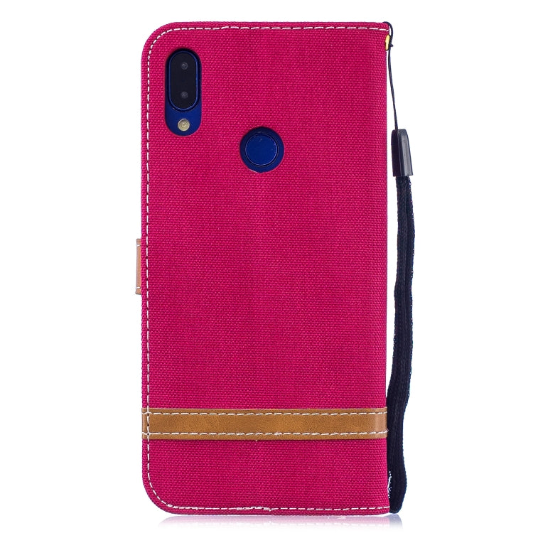 Color Matching Denim Texture Leather Case for Xiaomi Redmi Note 7, with Holder & Card Slots & Wallet & Lanyard